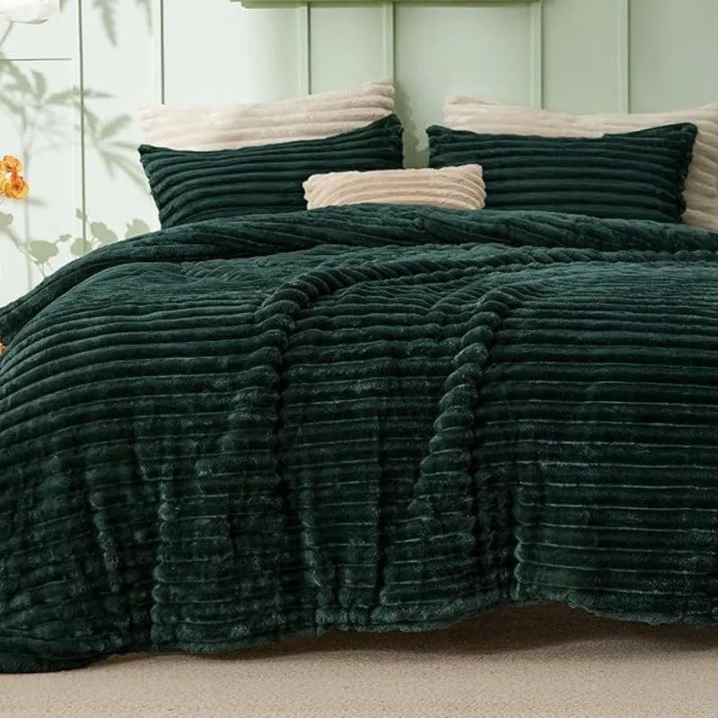 SleepScape Faux Fabric Blanket (Green)- 300 GSM media 4