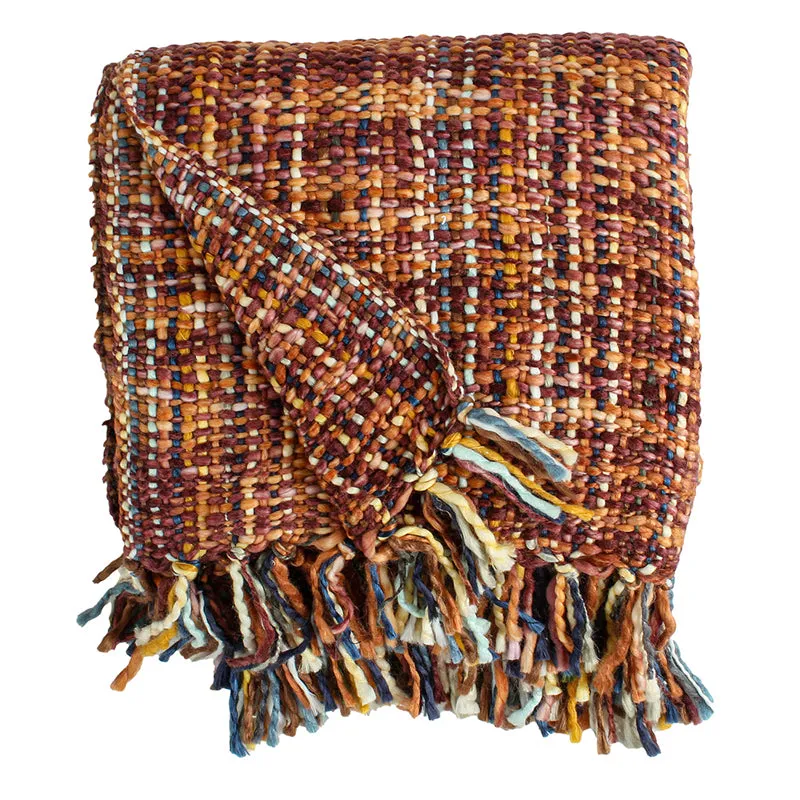 Vibrato Acrylic Throw - Brown,Orange media 5
