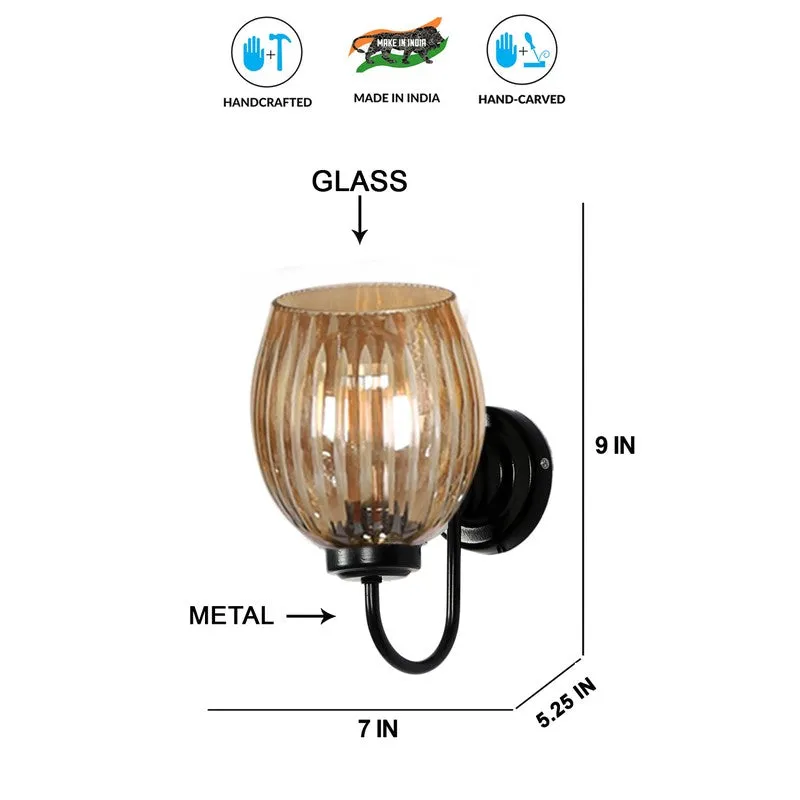 Warm Amber Glass Wall Lamp media 11