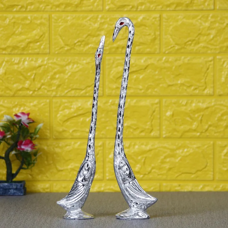Amour Avian Showpieces (Silver) - Set of Two media 1