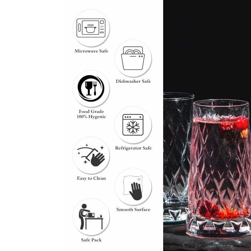 Pasabahce Foliage Whiskey Glass (345 mL) - Set Of Four media 5