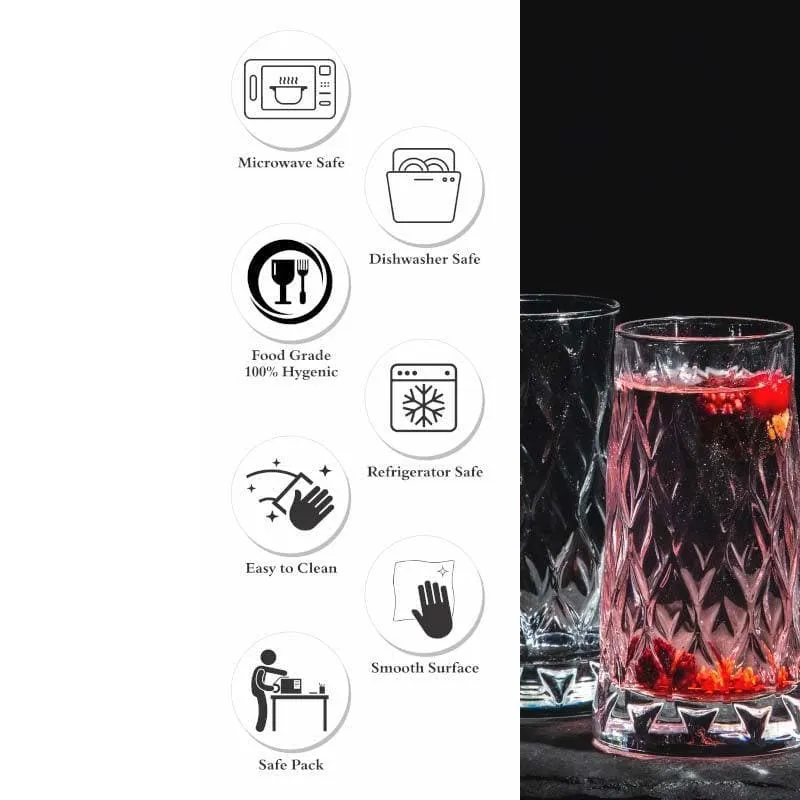 Pasabahce Foliage Whiskey Glass (345 mL) - Set Of Four media 5