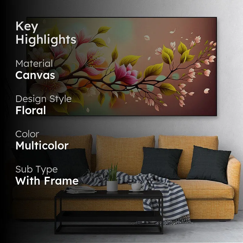 Ozias Wall Canvas Floral Painting media 2