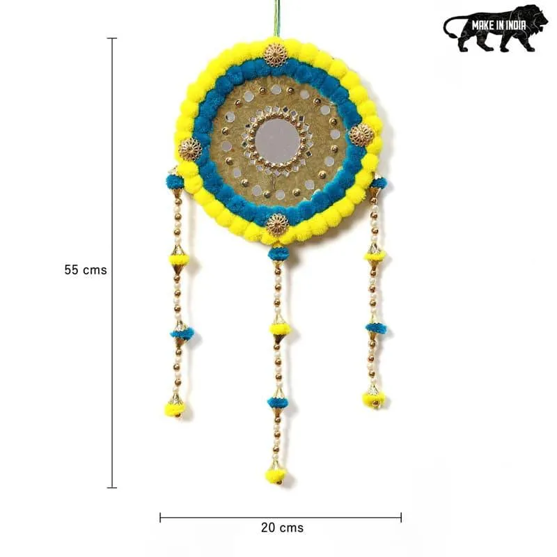 Round Festive Latkan - Yellow & Blue media 3