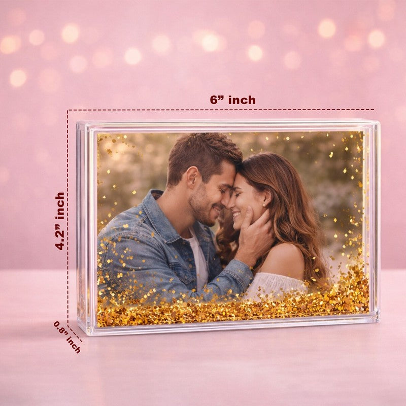 Sweetheart Memory Glitter Acrylic Photo Frame - Gold media 6