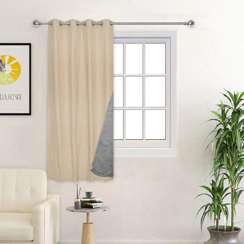 Form Ease Cotton Blackout Curtains - Beige media 3