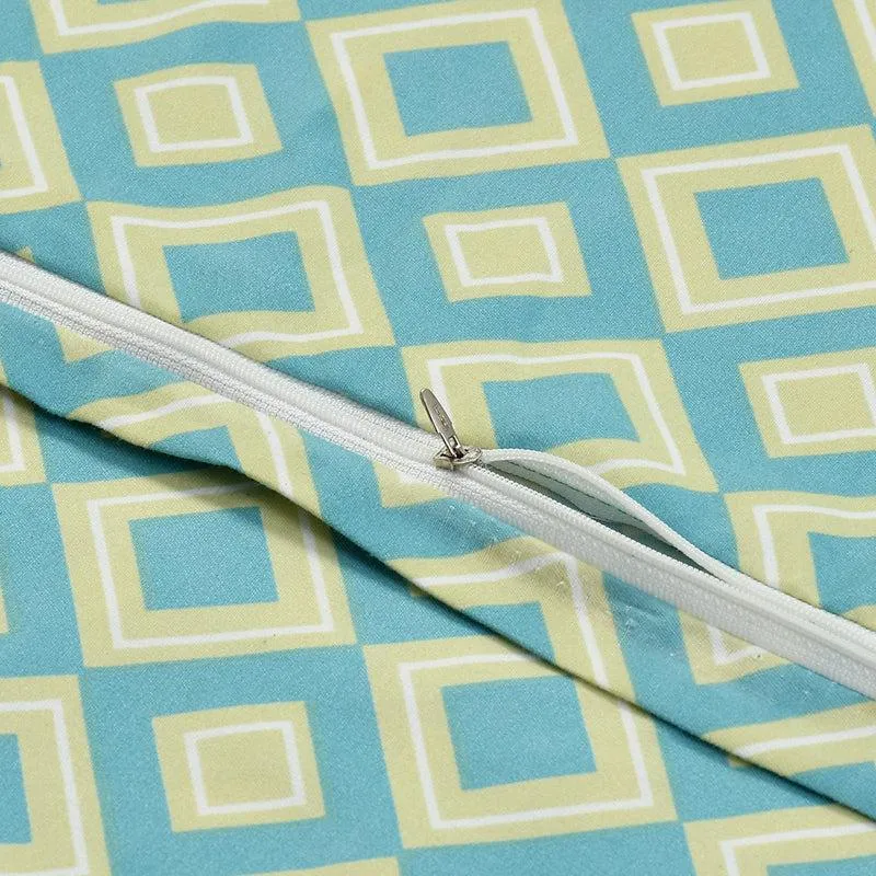 Sublime Sandstone Geometric Cotton Duvet Cover (Green) - 210 TC media 4
