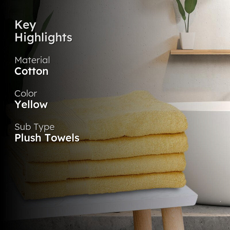 Bodil  Bath Towel (Yellow) - Set Of Four media 2