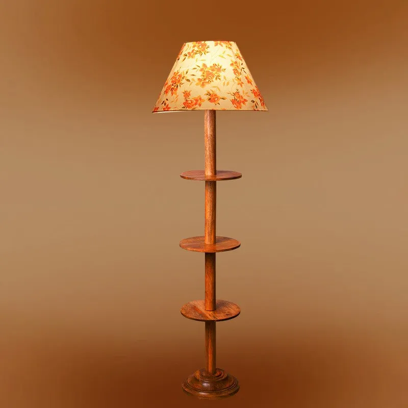 EclipseNova Light Wooden Floor Lamp - Orange & White media 7