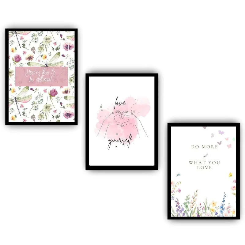 Love Script Paper Wall Painting With Frame - Black media 5