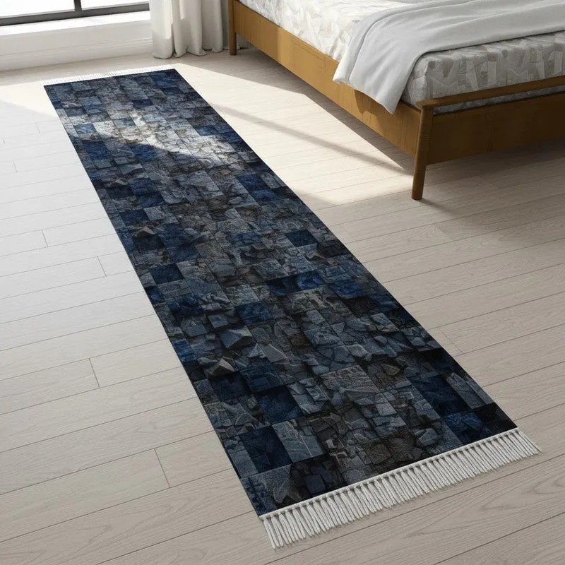 Blue Horizon 3D Plank Runner Rug media 1