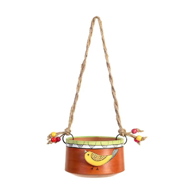 Misha Handpainted Terracotta Planter media 4