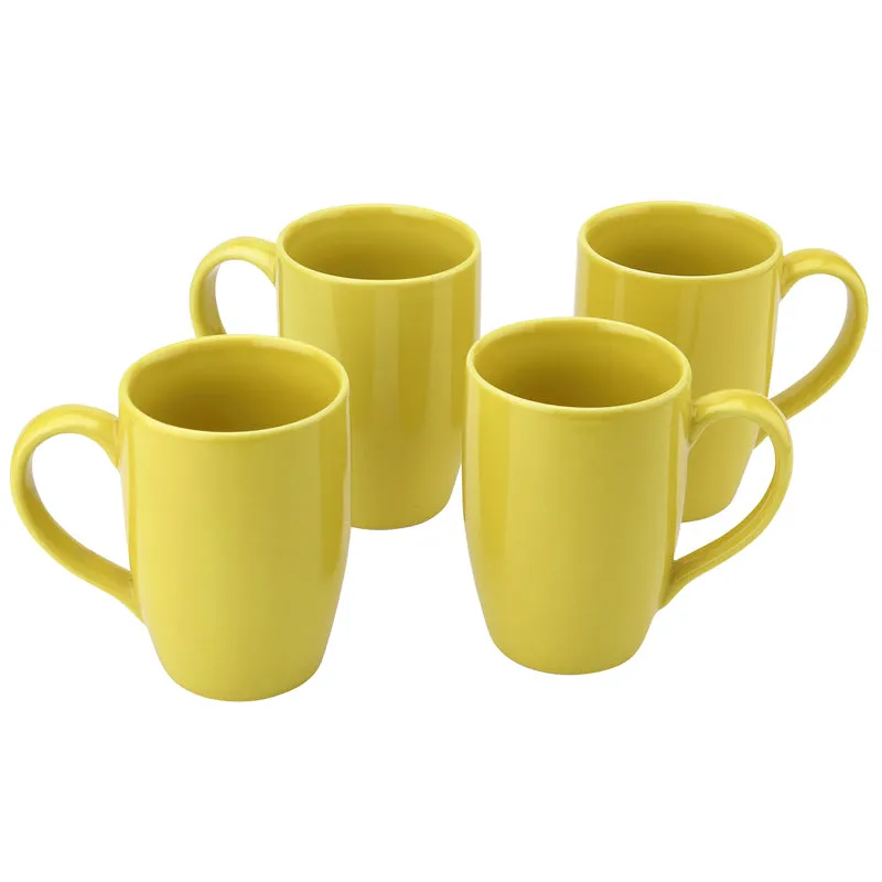 Kopi Ceramic Coffee Mug (Yellow/350 mL Each) - Set Of Four media 4