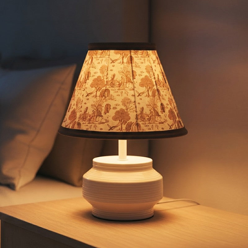 Sienna Accent Cotton Table Lamp - Brown