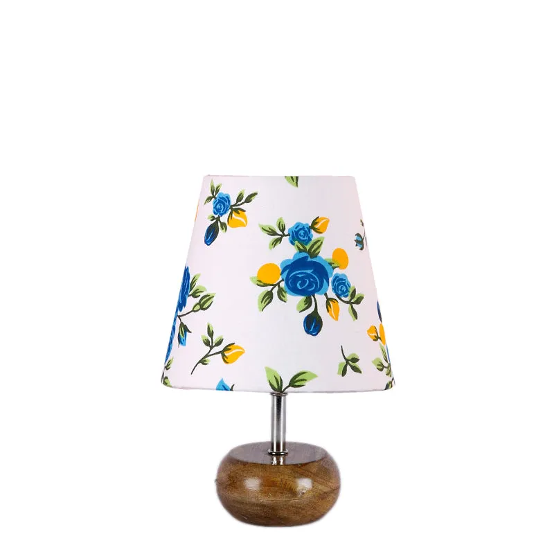 Astrova Blue Fleur Fabric Table Lamp - Multicolor media 4