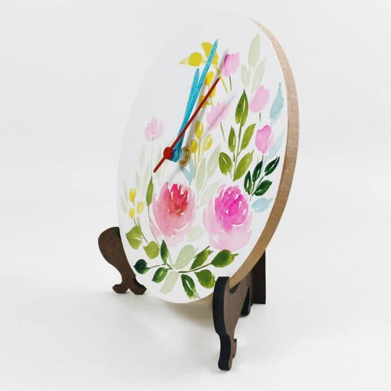 Flower Paradise Handpainted Table Clock media 4