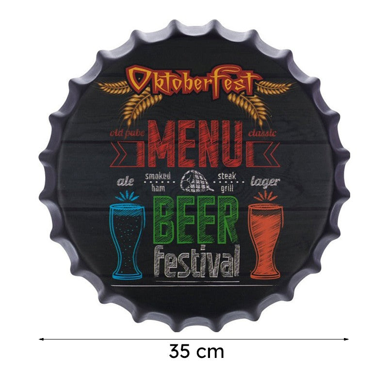 Beer Festival  Bottle Cap Metal Wall Accent media 8