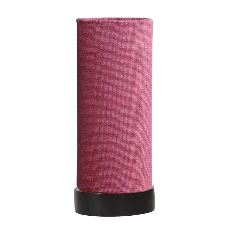 Mirza Tower Wooden Table Lamp With Jute Shade - Pink,Black media 4