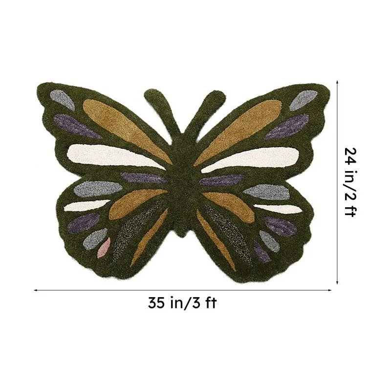 Floral Wings Wool Carpet media 6