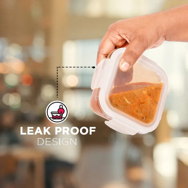 Tiflak Leak Proof Glass Lunch Box (400 mL Each) - Set Of Three media 6