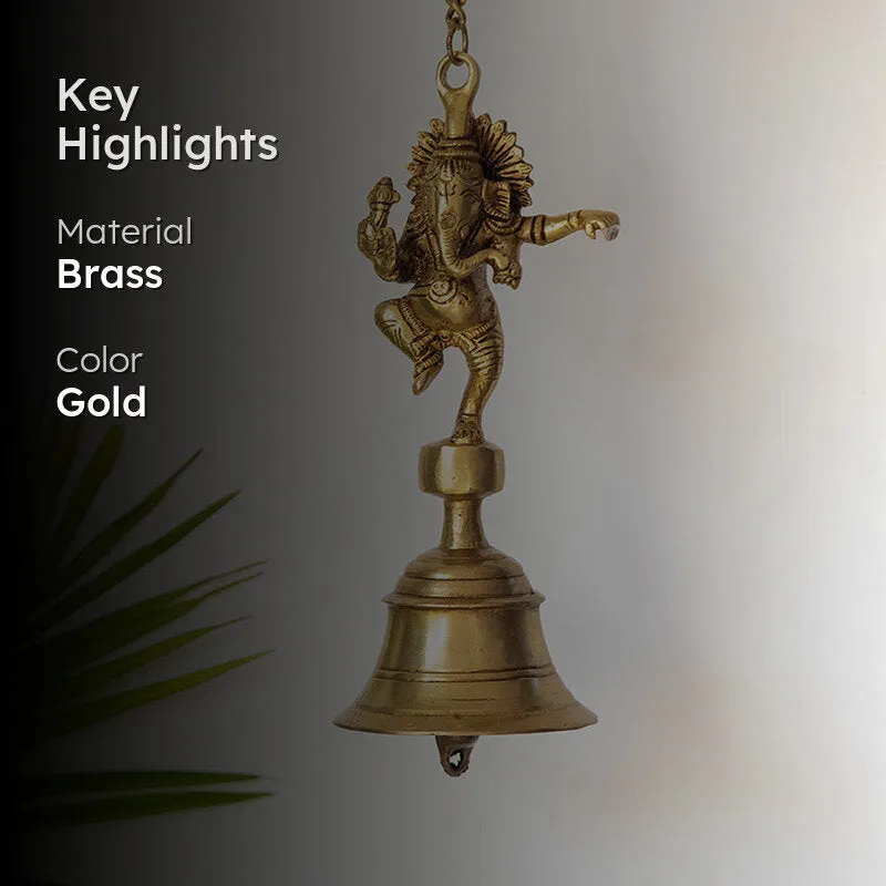 Nritya Ganapati Brass Hanging Bell media 2