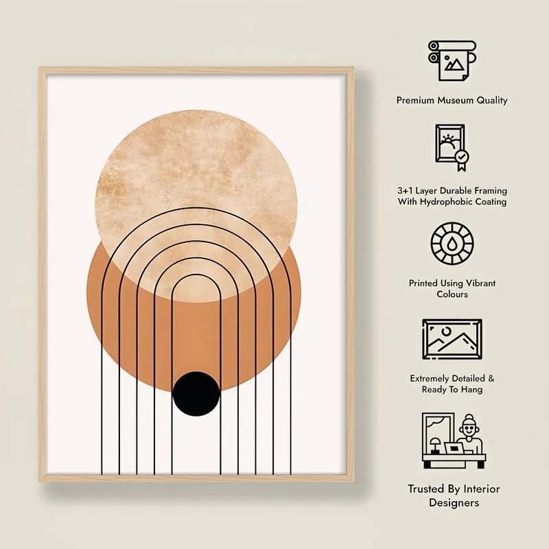 Centered Harmony Canvas Wall Painting With Brown Frame media 9