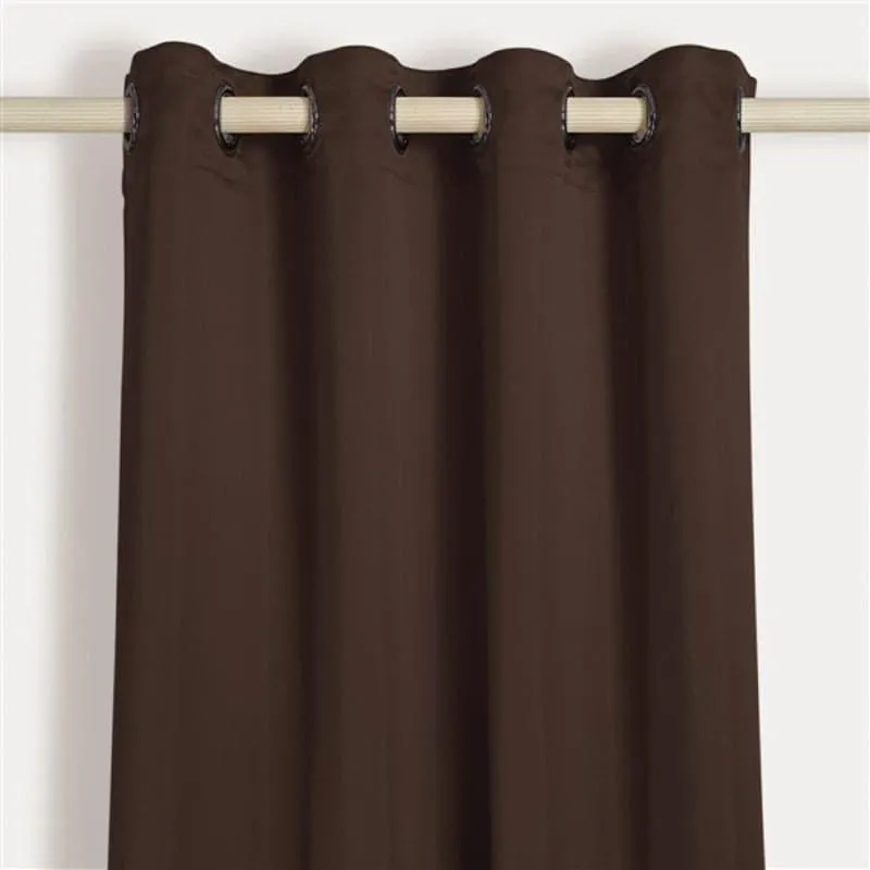 Swayam Rubeena Solid Curtain - Chocolate Brown media 3