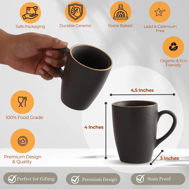 Matte Stoneware Coffee Mug (300 mL Each) - Set Of Two media 11