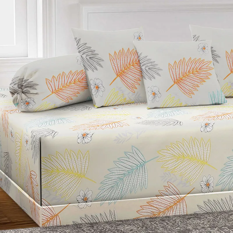 Pastel Ferns Diwan Set - Six Piece Set media 3
