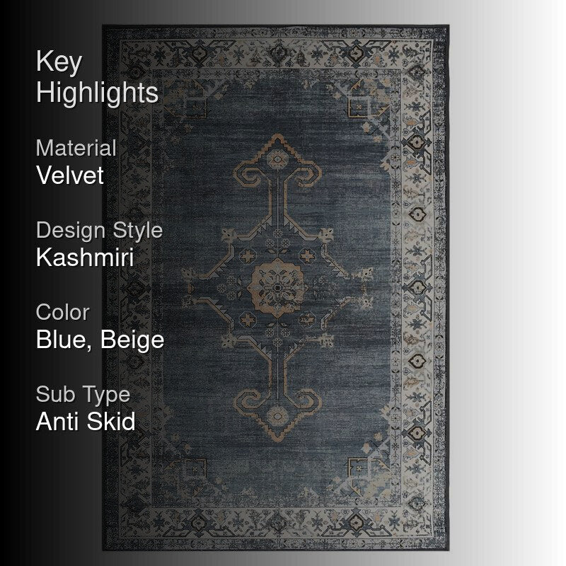Eden Weave Velvet Rectangle Anti-Skid Carpet media 2