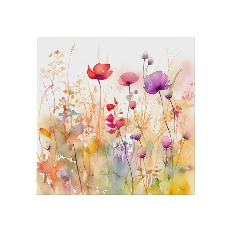 Whimsical Wildflower Meadow Poly Canvas Wall Painting media 4