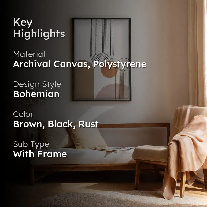 Balanced Arches Canvas Wall Painting With Black Frame media 2
