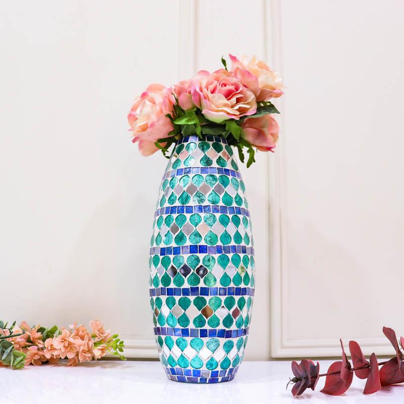 Glimmer Mosaic Glass Vase