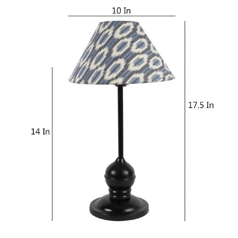 Lois Lura Fabric Table Lamp - Blue,White media 5