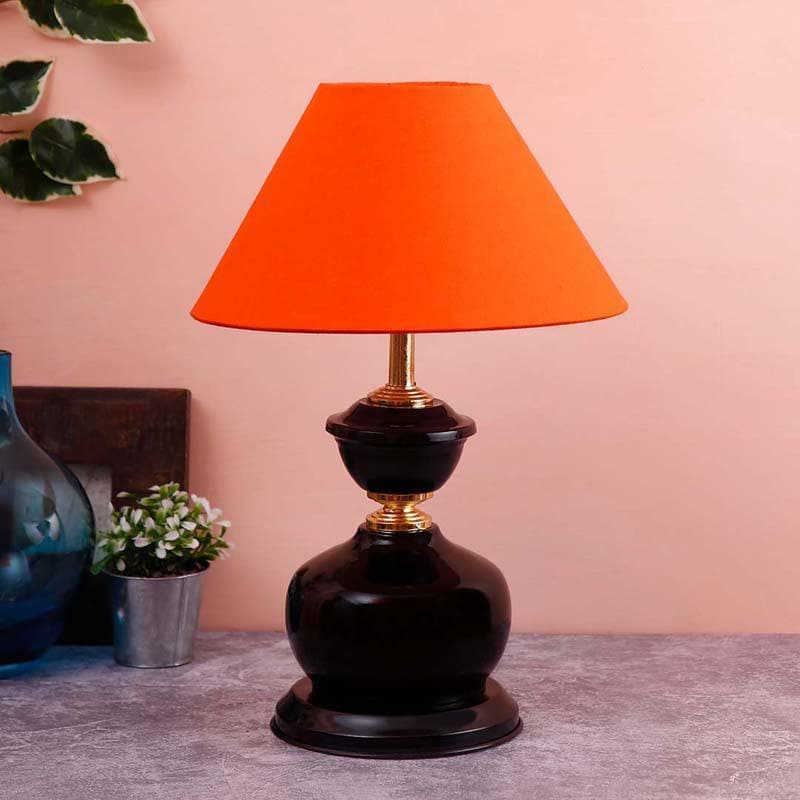 Curves Cotton Table Lamp - Orange,Black media 2