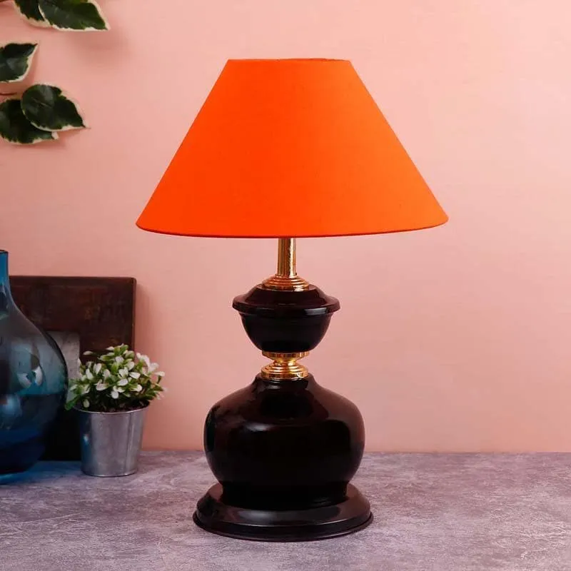 Curves Cotton Table Lamp - Orange,Black media 2