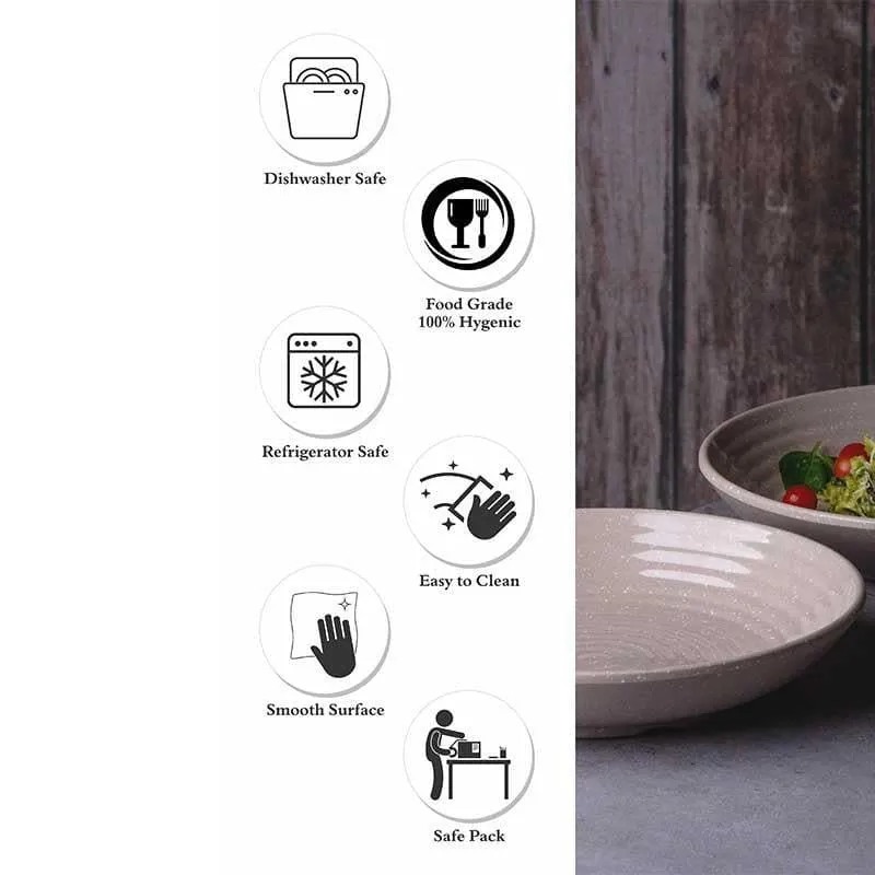 Frieda Melamine Pasta Plate - Grey - Set of Two media 5