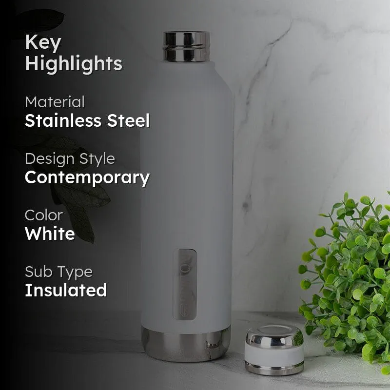 Bristo Sip Hot & Cold Thermos Water Bottle (White) - 750 mL media 2