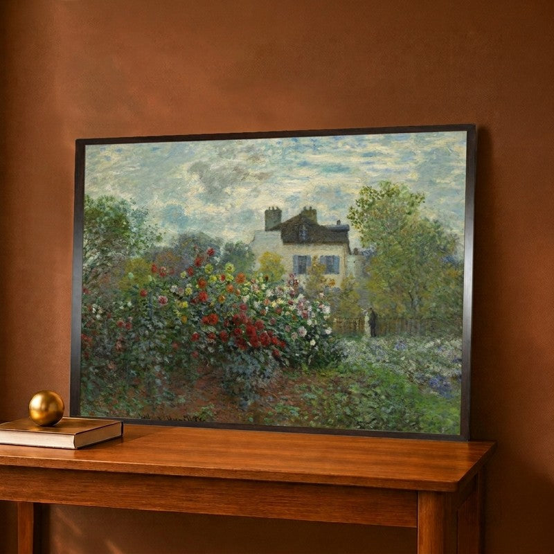 The Artist's Garden In Argenteuil Canvas Wall Painting - 16 x 12 Inches