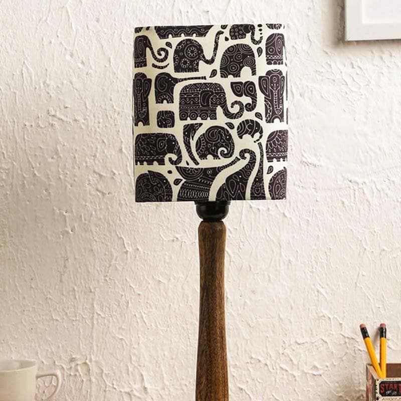 Cute Elephants Fabric Table Lamp - Multicolor media 4
