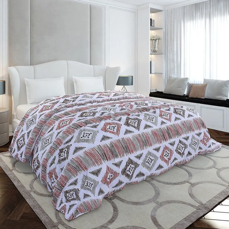 Monte Carlo Mazecraft Geometric Polyester Duvet Covers (Brown) - 210 GSM media 1