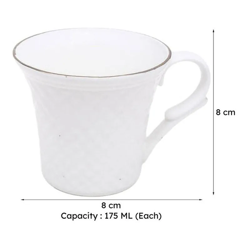 Nova Bone China Tea Cup (175 mL Each) - Set of Six media 7