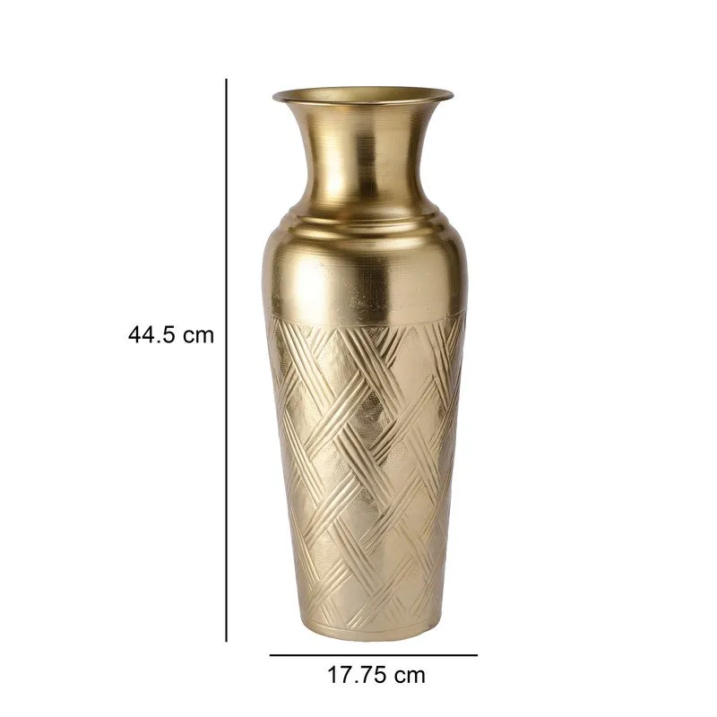 Ornique Iron Floor Vase - Gold media 6