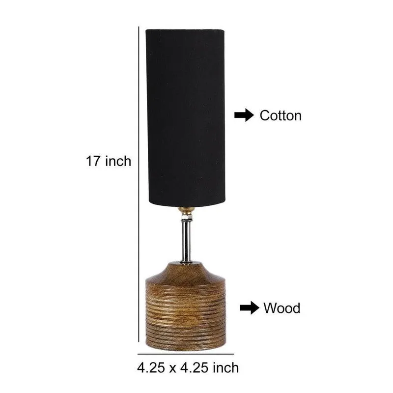 Solids Galore Fabric Table Lamp - Black,Brown media 8