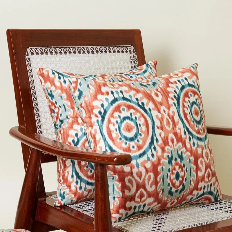 Mriksha Cushion Cover (Peach) - Set Of Two media 1