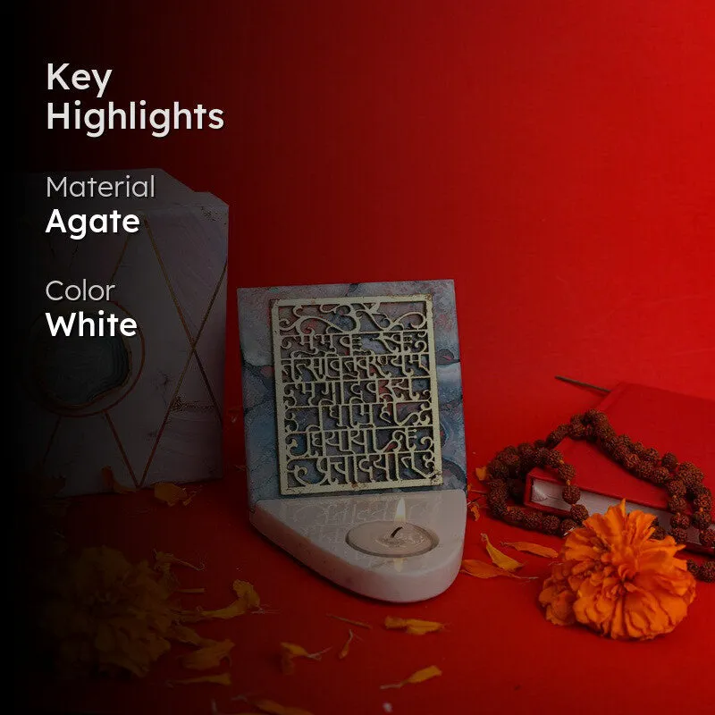 Gaytri Mantra Agate TeaLight Holder media 2