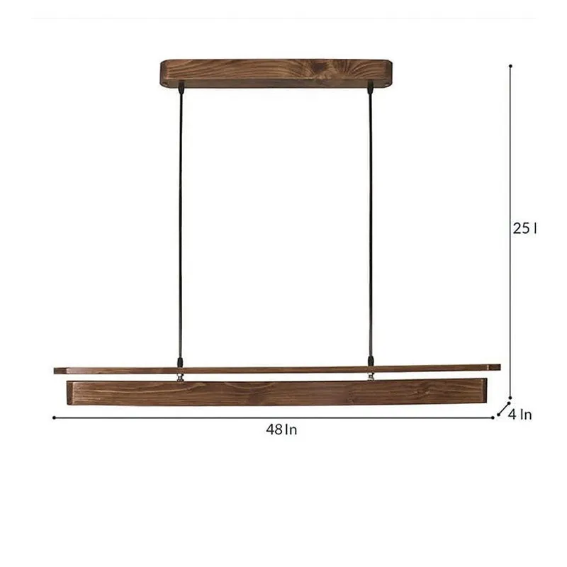 SlimRay Wooden Ceiling Lamp - Brown media 9