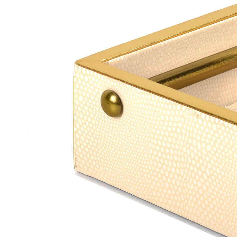 Tisquo Faux Leather Tissue Holder - Ivory media 4