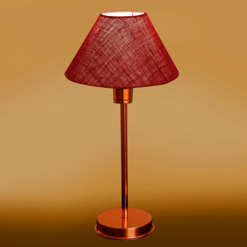 Kavira Orvo Metal Table Lamp - Maroon media 7