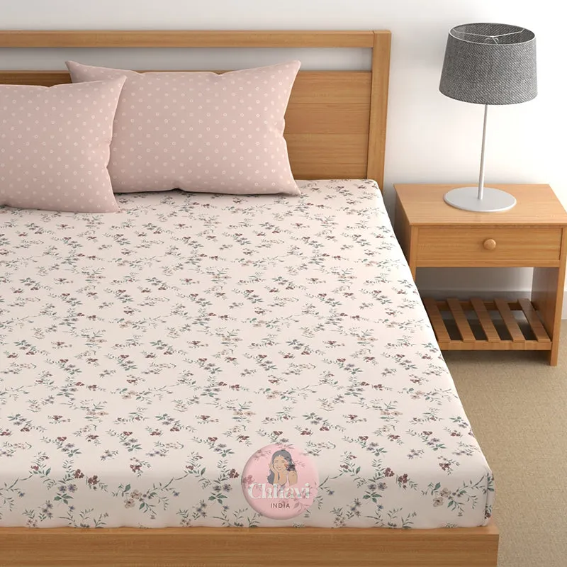 Spring Sprig I Fitted Microfiber Microfiber Bedsheet - 150 GSM media 4